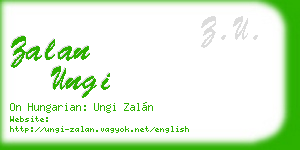 zalan ungi business card